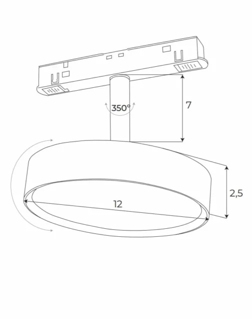 Systemy Szynowe → Magnetyczne → Oprawy → Maxlight M0014N Magnetic Spotlight 12W On/Off