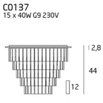 Ceiling lights → Maxlight C0137 Monaco 60cm