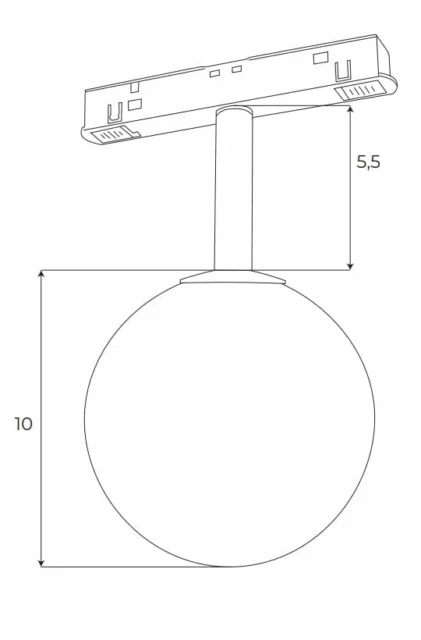 Systemy Szynowe → Magnetyczne → Oprawy → Maxlight M0044Z Magnetic Kula Sztywna Zigbee