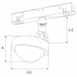 Systemy Szynowe → Magnetyczne → Oprawy → Maxlight M0046N Magnetic Spotlight 8W On/Off