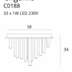 Ceiling lights → Maxlight C0188D Organic 60cm