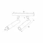 Systemy Szynowe → Magnetyczne → Oprawy → Maxlight M0048N Magnetic Reflektor 2x5W On/Off
