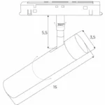 Systemy Szynowe → Magnetyczne → Oprawy → Maxlight M0049D Magnetic Reflektor 7,9W Dali