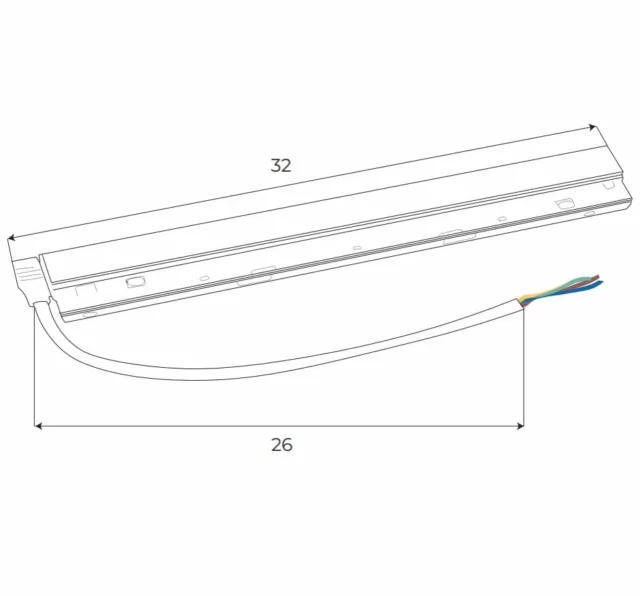Skensystem → Magnetisk → Tillbehör → Maxlight MA0005 Magnetic 200W track-mounted power supply