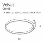 Mennyezeti lámpák → Maxlight C0198 Velvet 60cm