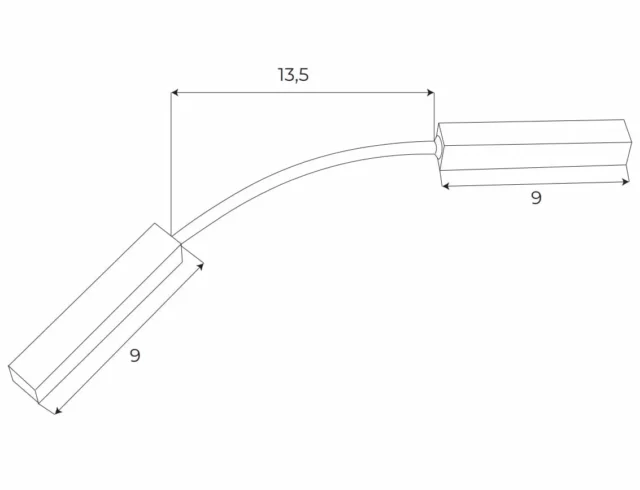Systemy Szynowe → Magnetyczne → Akcesoria → Maxlight MA0020 Magnetic Łącznik elektryczny elastyczny