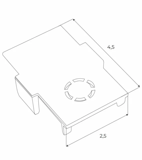 Skensystem → Magnetisk → Tillbehör → Maxlight MA0027 Magnetic End cap for recessed mounting tracks MT0023/MT0024