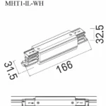 Systemy Szynowe → Systemy Szynowe 3-Fazowe → Akcesoria → Maxlight MHT1-I-WH Łącznik prosty