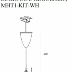 Sliežu Sistēmas → 3-Fāzu Sliežu Sistēmas → Piederumi → Maxlight MHT1-KIT-WH Cable suspension adjustable 2m