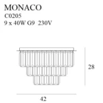 Ceiling lights → Maxlight C0205 Monaco 42cm