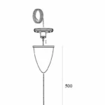 Systemy Szynowe → Systemy Szynowe 3-Fazowe → Akcesoria → Maxlight MHT1-P50-WH Zawiesie linkowe 5m z regulacją bez uchwytu