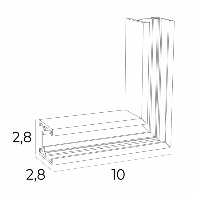 Sínrendszerek → Mágneses → Kiegészítők → Maxlight MT0031 Magnetic 90° corner for low-profile surface track MT0028/MT0029