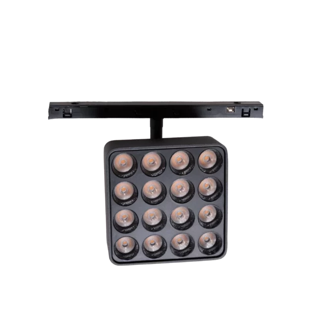 Systemy Szynowe → Micro11 → Oprawy → Maxlight N0013N Micro11 Raster kwadrat  On/Off