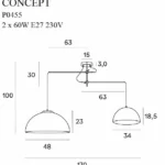 Lampes suspendues → Maxlight P0455 Concept