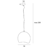Pendant lamps → Maxlight P0534 Pierre 70cm