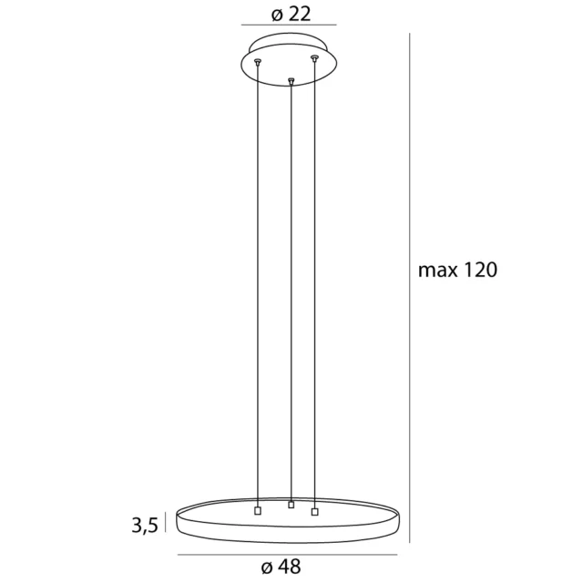 Pendelarmaturer → Maxlight P0556 Vik 48cm