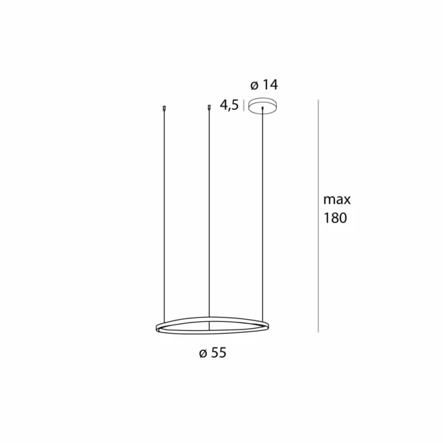 Viseće lampe → MAXLIGHT P0605D Cayenne 60 cm