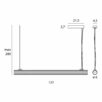Pendant lamps → Maxlight P0622 Fayette 121cm