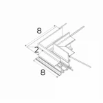 Sínrendszerek → Mágneses → Kiegészítők → Maxlight MT0008 Magnetic 90° corner for recessed track MT0006/MT0007