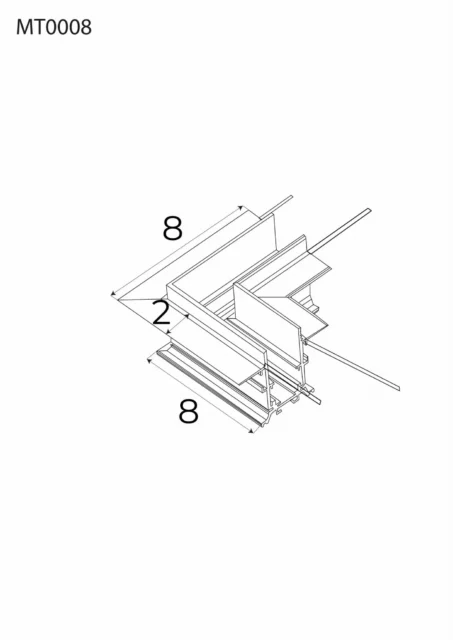 Sínrendszerek → Mágneses → Kiegészítők → Maxlight MT0008 Magnetic 90° corner for recessed track MT0006/MT0007