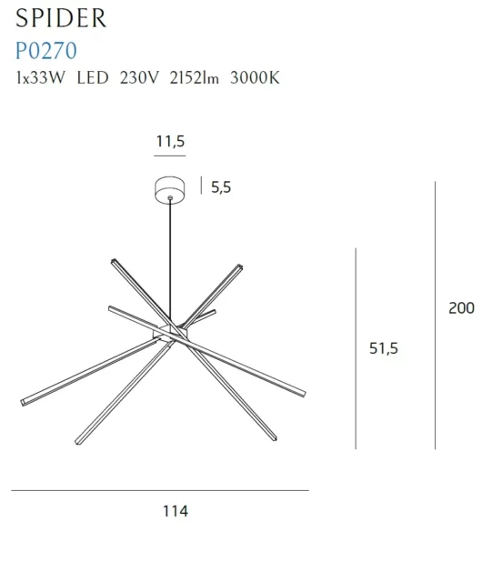 Pendant lamps → Maxlight P0270 Spider