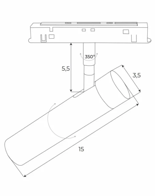 Systemy Szynowe → Magnetyczne → Oprawy → Maxlight M0049N Magnetic Reflektor 7,9W On/Off