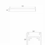 Sínrendszerek → Mágneses → Sínek → Maxlight MT0011 Magnetic Low-profile surface-mounted track 1m