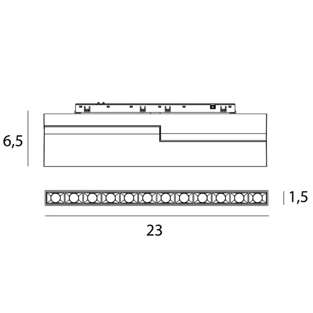 Systemy Szynowe → Micro11 → Oprawy → Maxlight N0005Z Micro11 Raster łamany  Zigbee