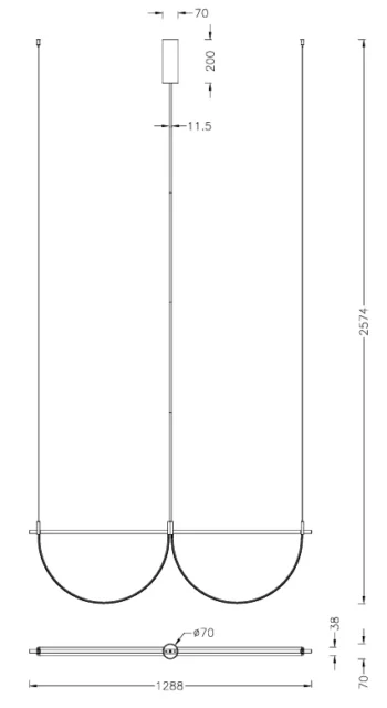 Pendelleuchten → Maxlight P0689 Victoria 39W