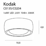 Стельові світильники → Maxlight C0204 Kodak II IP44