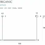 Lampy wiszące → Maxlight P0354D Organic Horizon 100cm