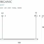 Lampy wiszące → Maxlight P0357D Organic Horizon 100cm