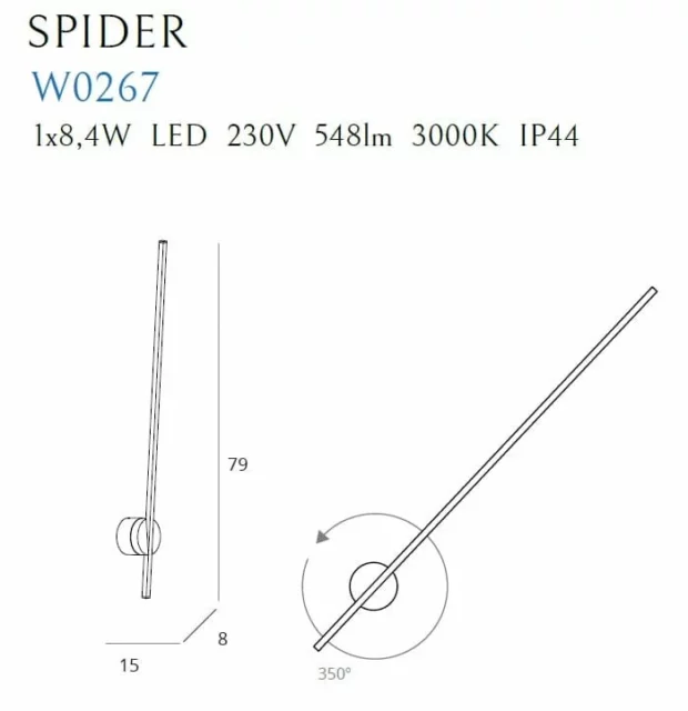 Wandleuchten → Maxlight W0267 Spider