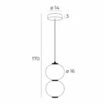 Viseće lampe → Maxlight P0469 Tama