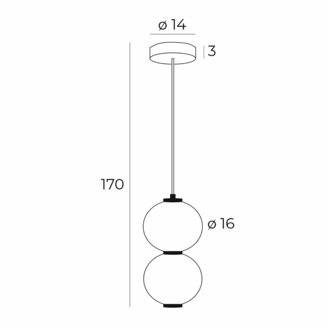 Viseće lampe → Maxlight P0469 Tama