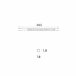 Systemy Szynowe → Magnetyczne → Oprawy → Maxlight M0059N Magnetic Raster płaski 35cm On/Off