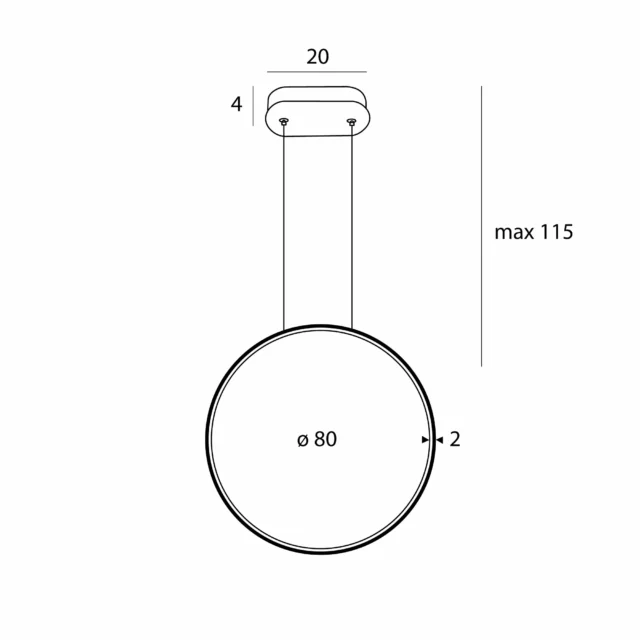 Pendant lamps → Maxlight P0654 Visual Hor 30W