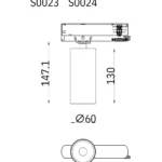 Systemy Szynowe → Systemy Szynowe 3-Fazowe → Oprawy → Maxlight S0023 Halo 15W 3F