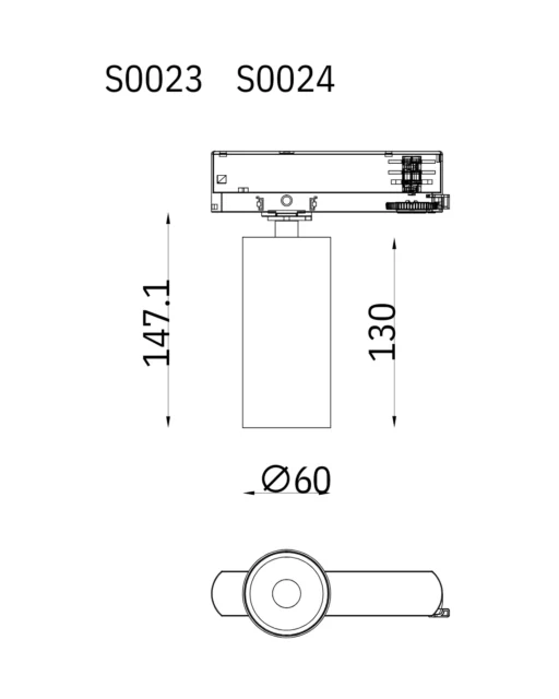 Systemy Szynowe → Systemy Szynowe 3-Fazowe → Oprawy → Maxlight S0023 Halo 15W 3F