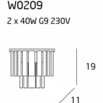 Wall lamps → Maxlight W0209 Monaco