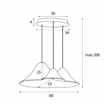 Pendelarmaturer → Maxlight P0565 Bellmond