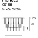 Mennyezeti lámpák → Maxlight C0136 Monaco 42cm