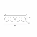 Oświetlenie Techniczne → Wpuszczane → Maxlight HM180 4L Modular moduł led 12W