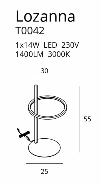 Bordslampor → Maxlight T0042 Lozanna