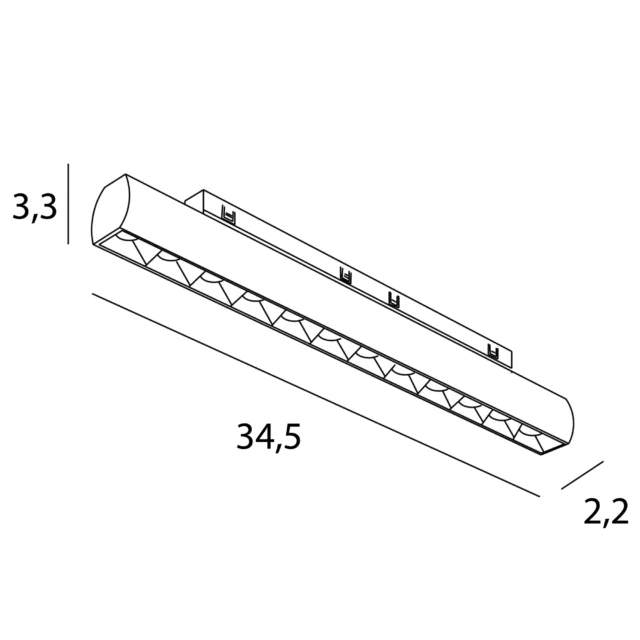 Systemy Szynowe → Micro11 → Oprawy → Maxlight N9004Z Micro11 Raster obrotowy 18W  Zigbee