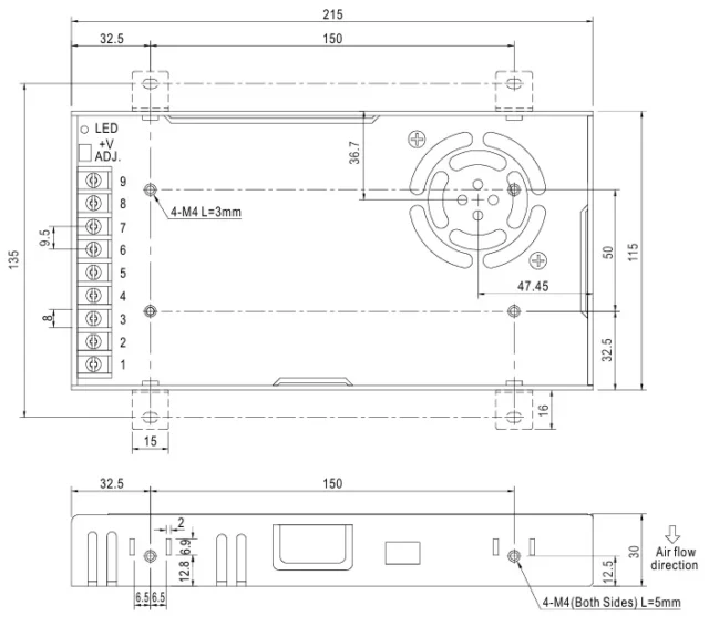 Systemy Szynowe → Magnetyczne → Akcesoria → Maxlight MA0007 Magnetic Zasilacz zewnętrzny 48V 350W