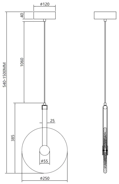 Lampy wiszące → Maxlight P0690 Goldi