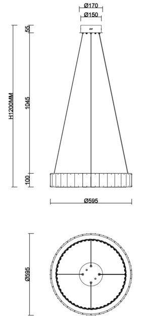 Lampy wiszące → Maxlight P0695 Savoy 30W