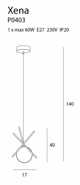 Lampy wiszące → Maxlight P0403 Xena