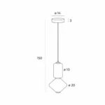 Lampes suspendues → Maxlight P0467 Akiko